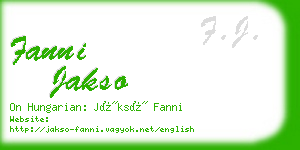 fanni jakso business card
